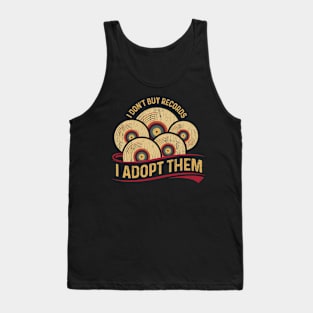 Vinyl Record Music Collector Tank Top